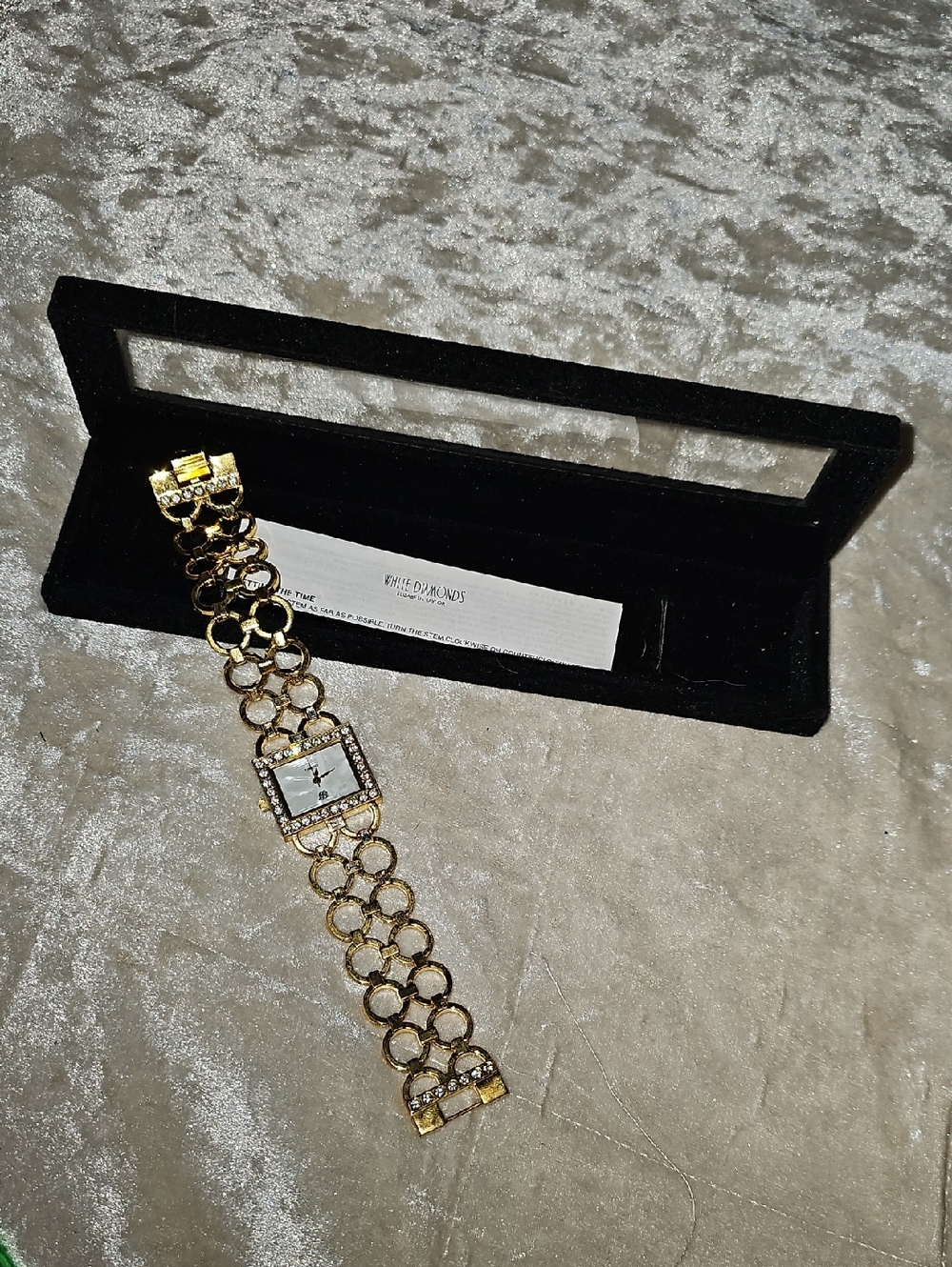 Vintage Elizabeth Taylor White Diamond Watch Brand New